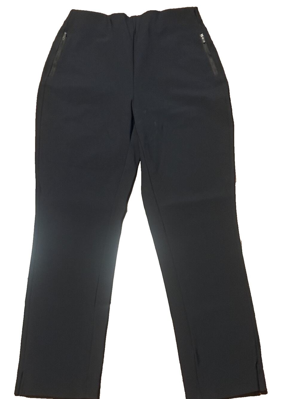 Zella Women's Black Tapered Split Leg Pants Zip Pockets Casual Athletic Medium
